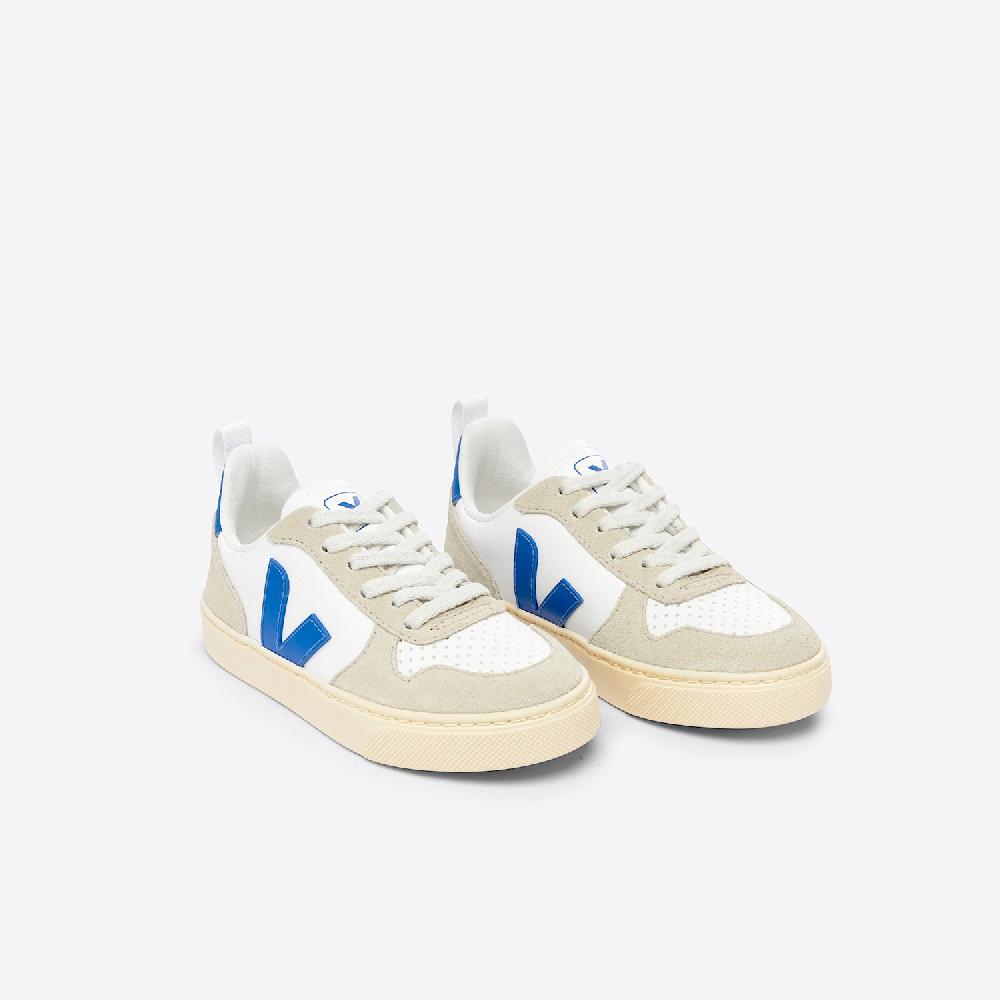 Veja V-10 LEATHER WHITE PAROS ALMOND