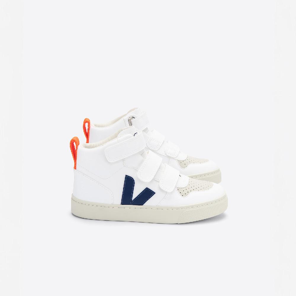 veja V-10 MID CWL WHITE COBALT ORANGE FLUO