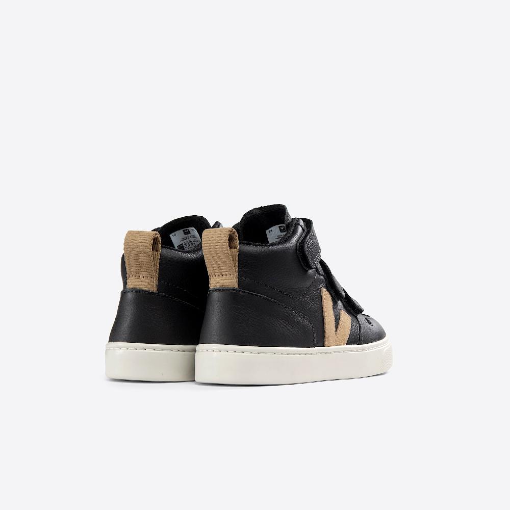 Veja V-10 MID LEATHER BLACK DUNE