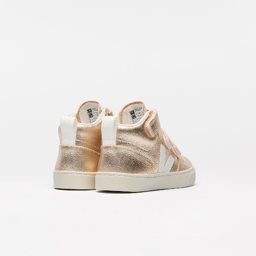 Veja V-10 MID LEATHER PLATINE WHTE