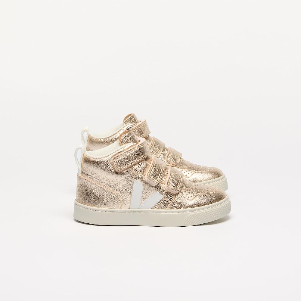 veja V-10 MID LEATHER PLATINE WHTE