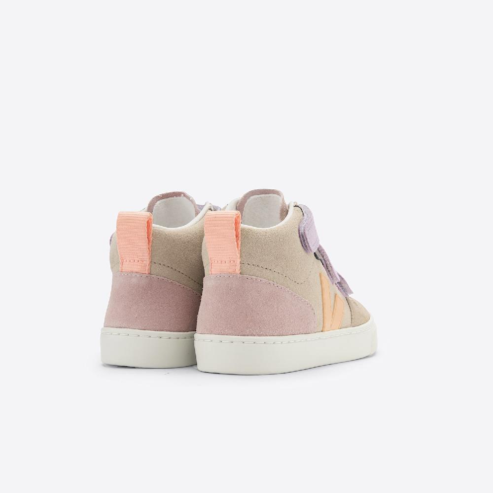 Veja V-10 MID SUEDE MULTICO ALMOND PEACH