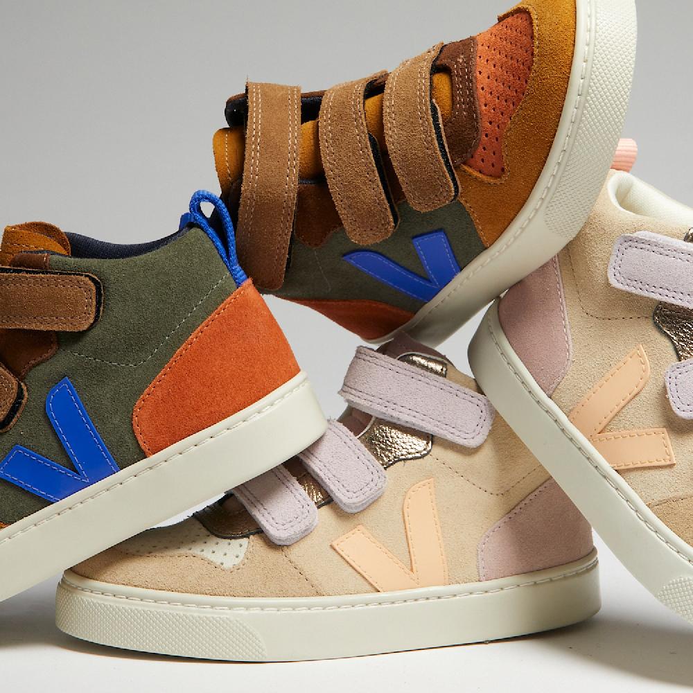 Veja V-10 MID SUEDE MULTICO ALMOND PEACH