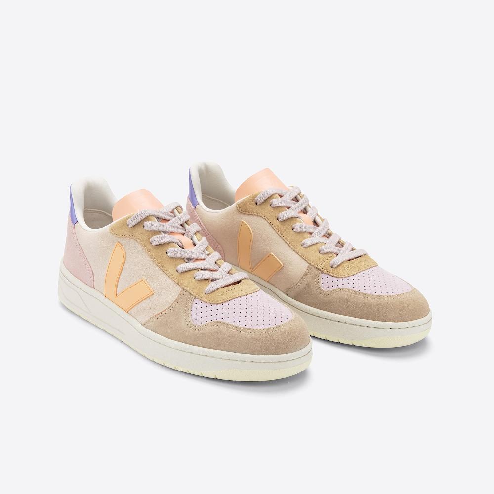 Veja V-10 SUEDE MULTICO PEACH