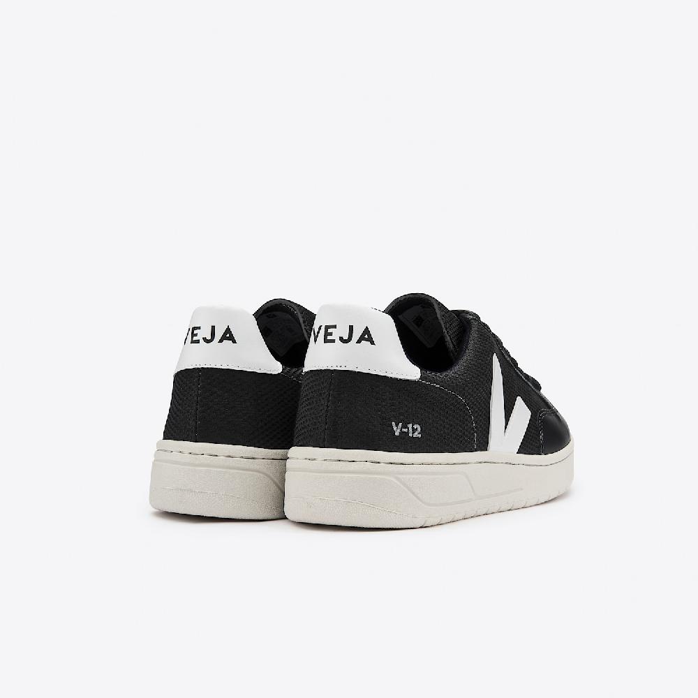 Veja V-12 B-MESH BLACK WHITE