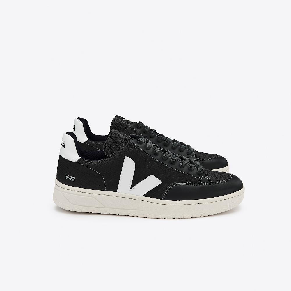 veja V-12 B-MESH BLACK WHITE