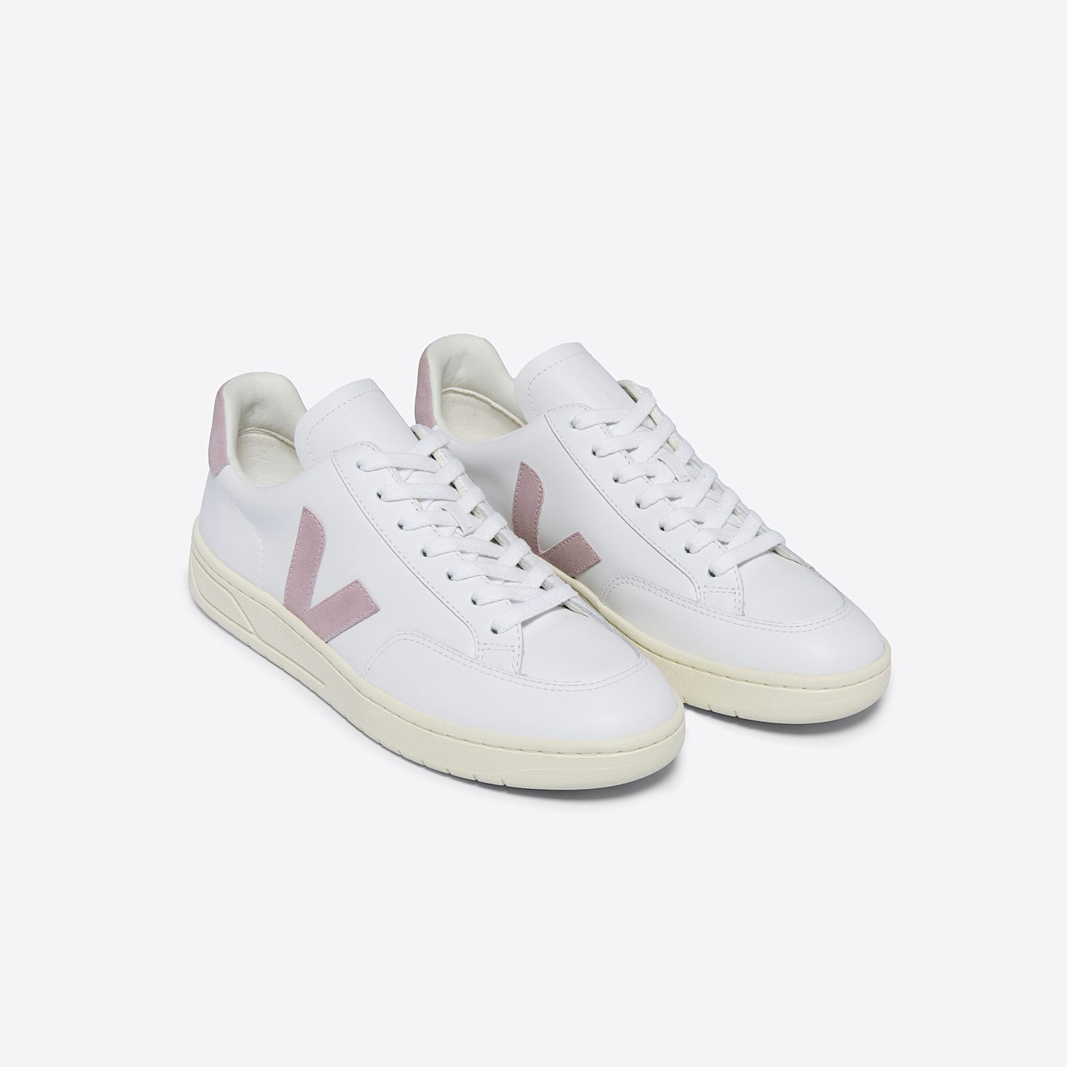 Veja V-12 LEATHER WHITE BABE