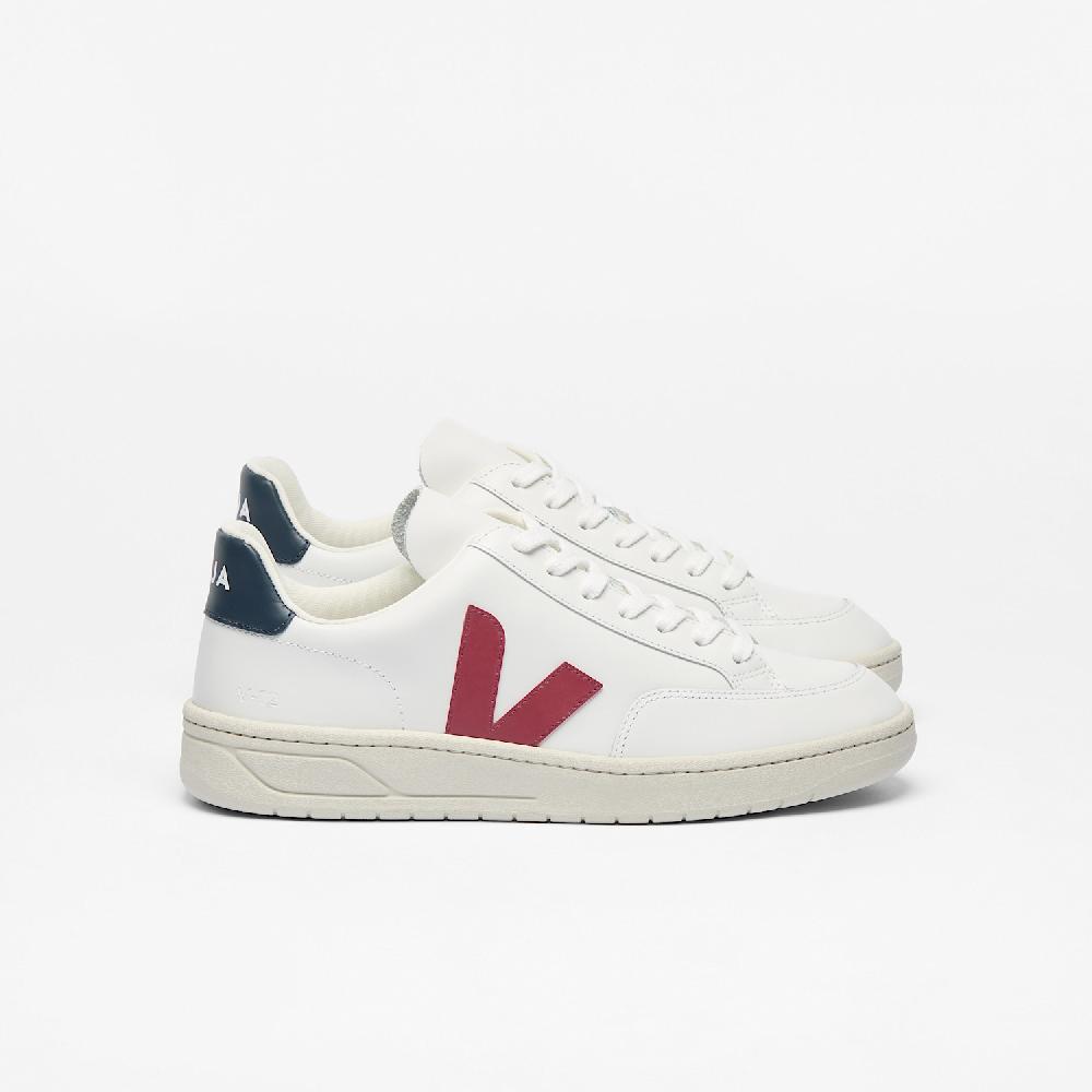 veja V-12 LEATHER WHITE MARSALA NAUTICO