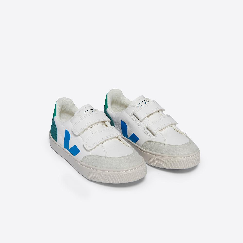 Veja V-12 LEATHER WHITE MULTICO BRITTANY