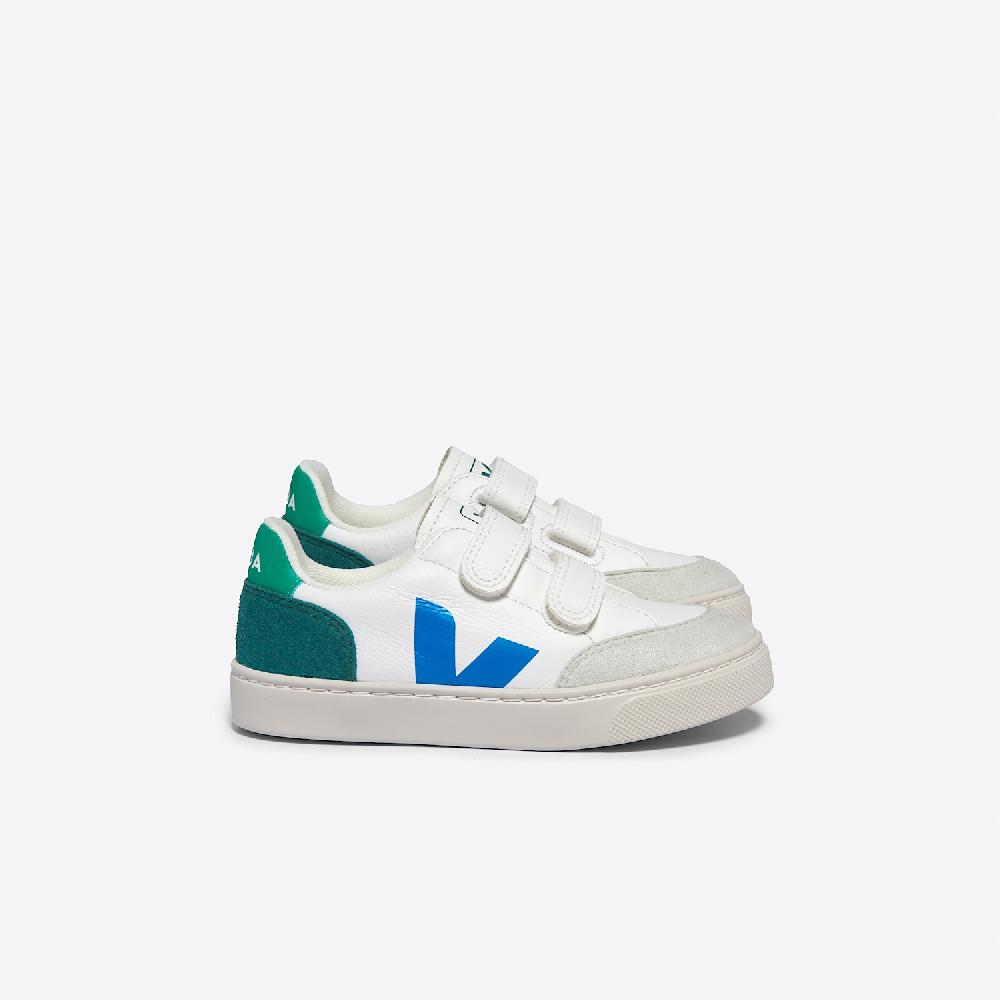 veja V-12 LEATHER WHITE MULTICO BRITTANY