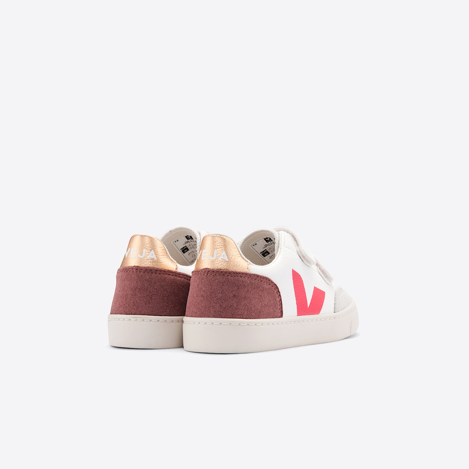 Veja V-12 LEATHER WHITE MULTICO DRIED PETAL