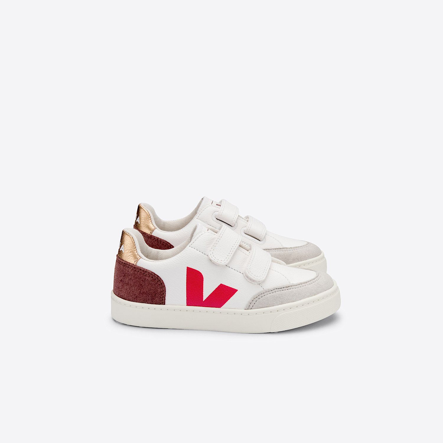veja V-12 LEATHER WHITE MULTICO DRIED PETAL