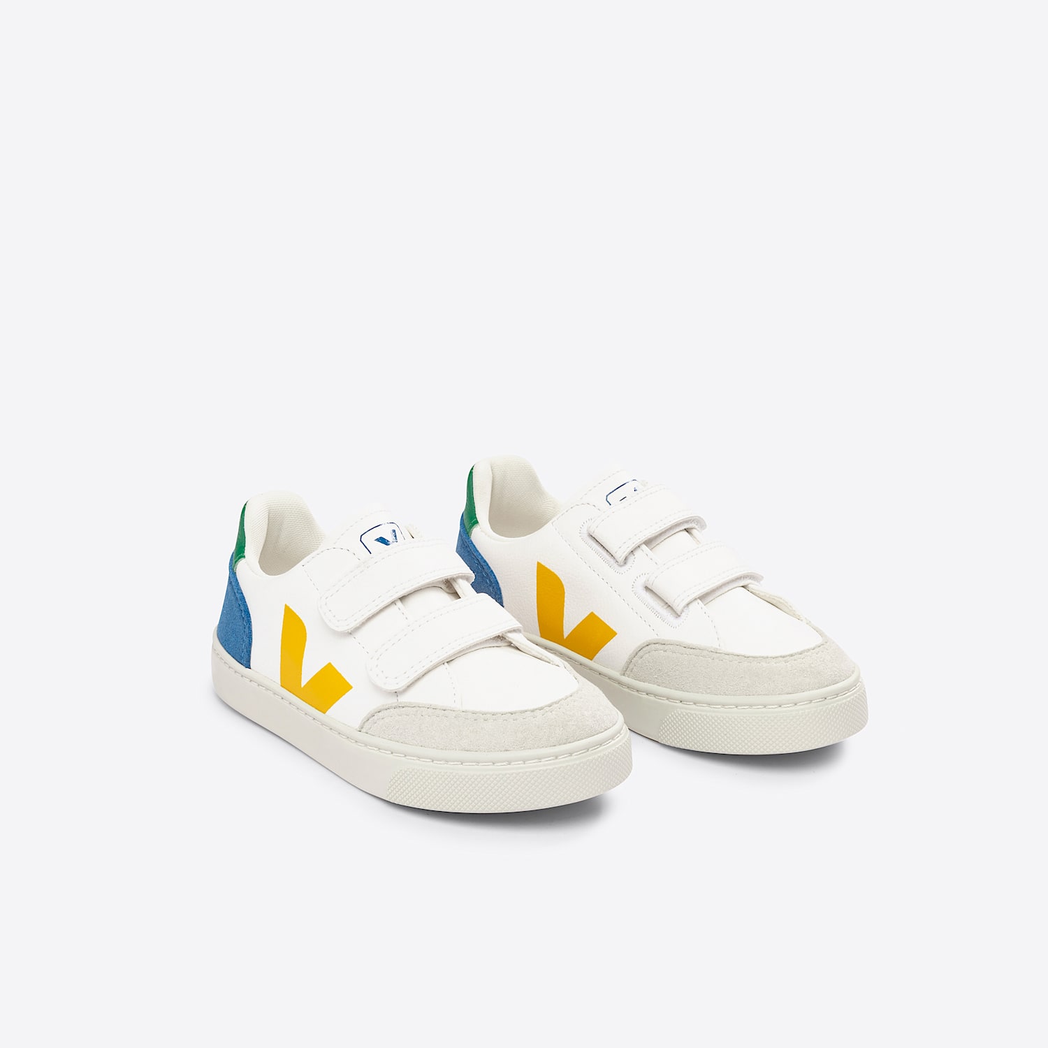 Veja V-12 LEATHER WHITE MULTICO INDIGO