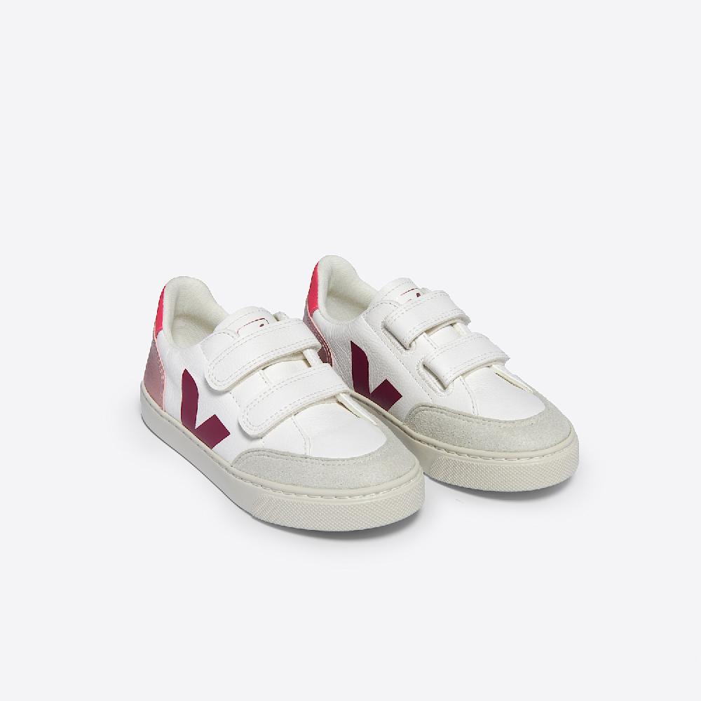 Veja V-12 LEATHER WHITE MULTICO NACRE