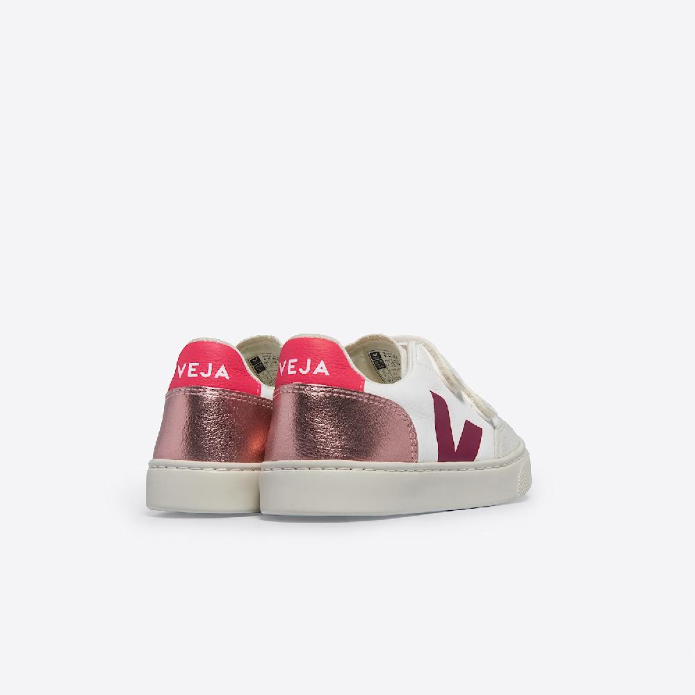 Veja V-12 LEATHER WHITE MULTICO NACRE