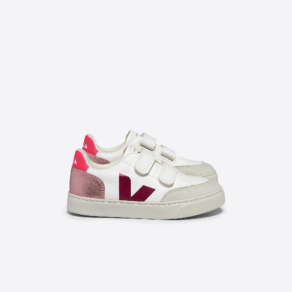 veja V-12 LEATHER WHITE MULTICO NACRE