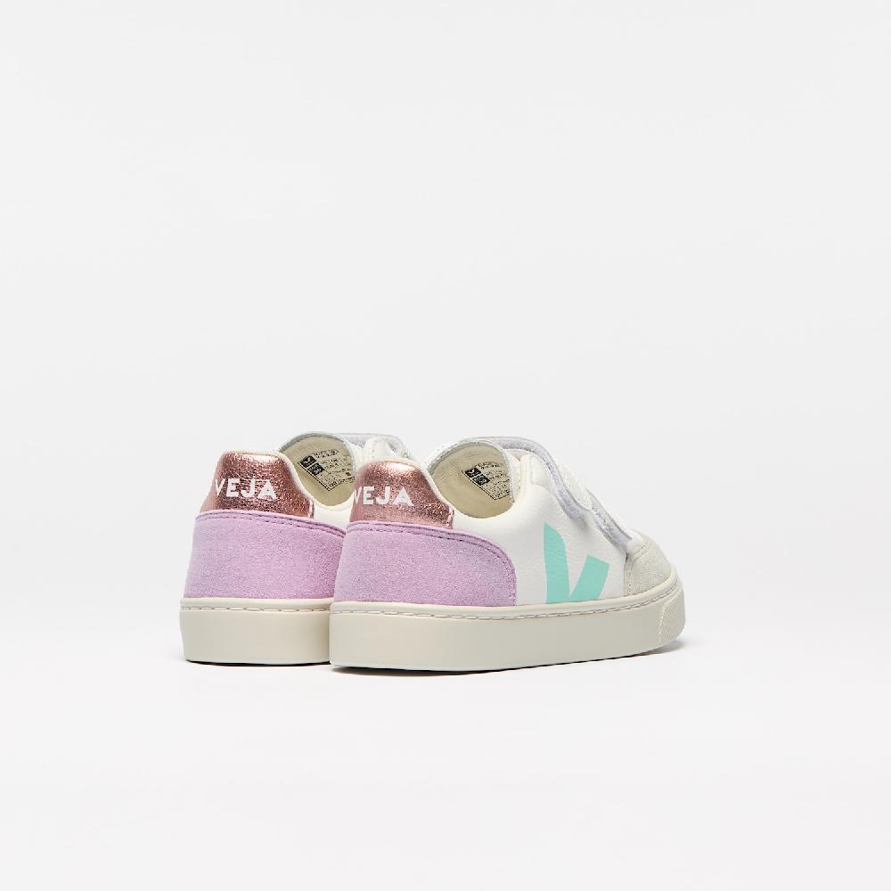 Veja V-12 LEATHER WHITE MULTICO ORCHID