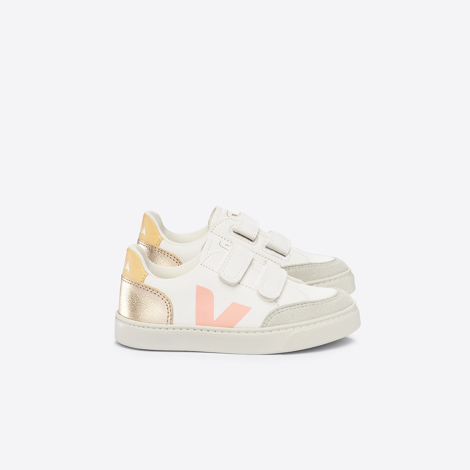 veja V-12 LEATHER WHITE MULTICO PLATINE