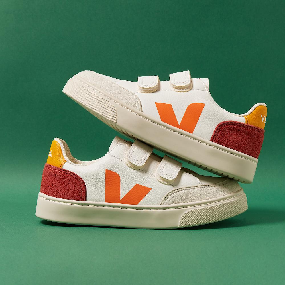 Veja V-12 LEATHER WHITE MULTICO ROUILLE