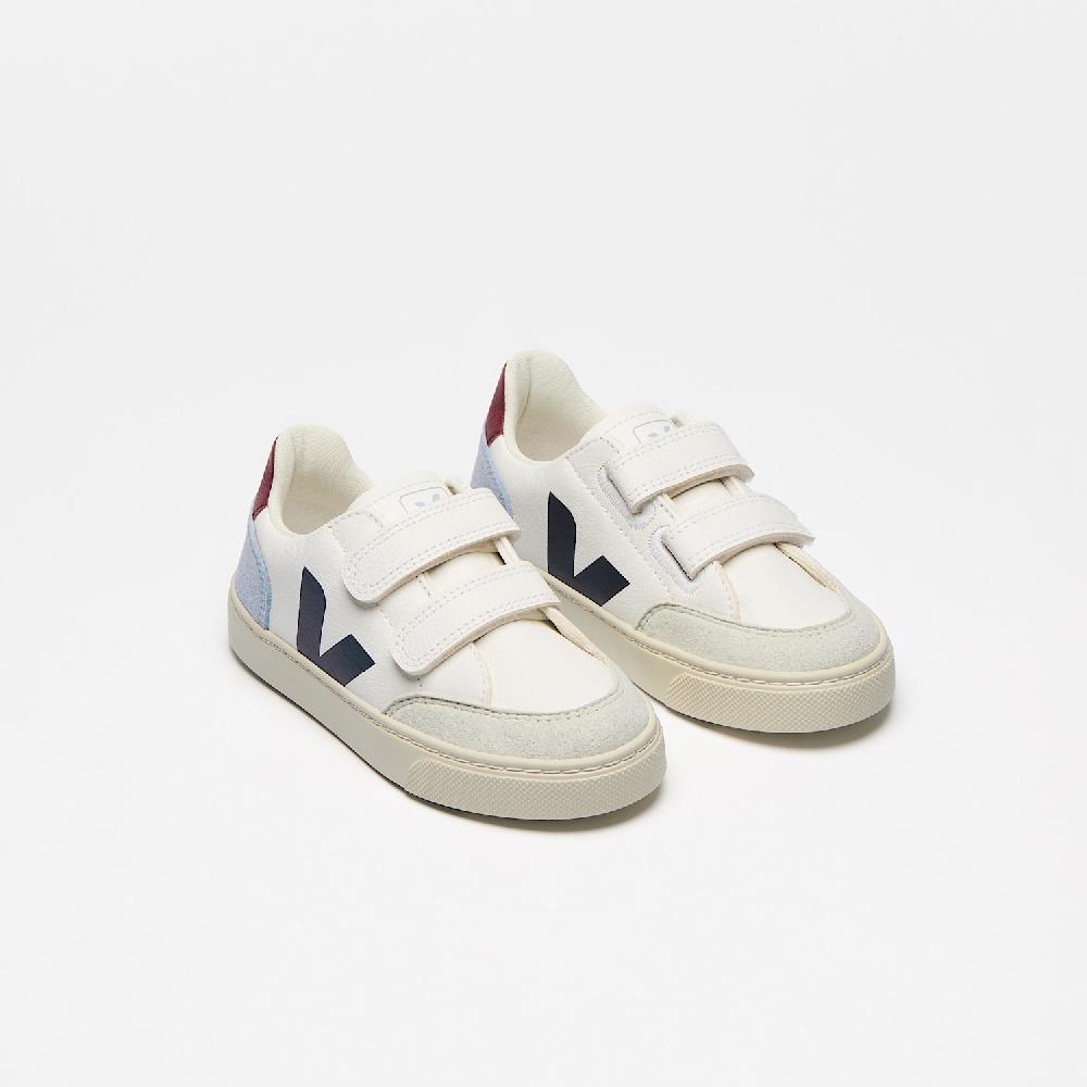 Veja V-12 LEATHER WHITE MULTICO STEEL
