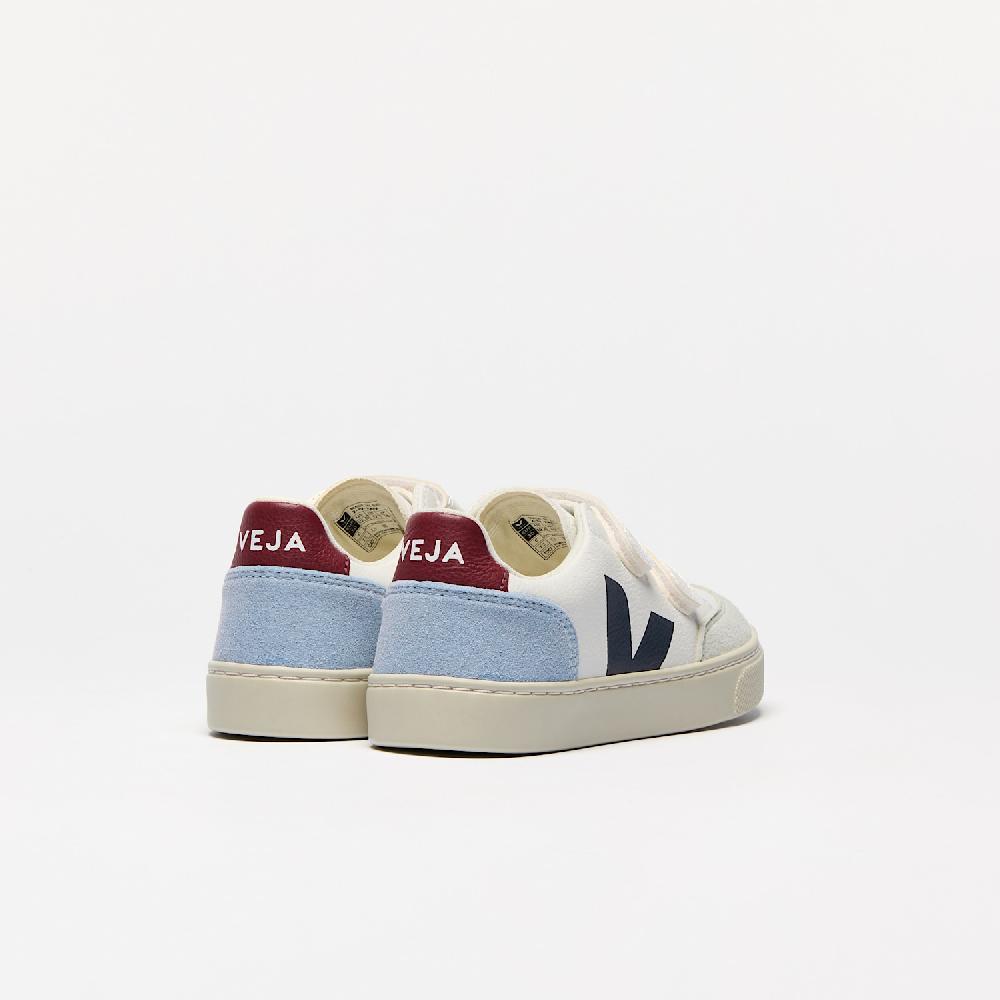Veja V-12 LEATHER WHITE MULTICO STEEL
