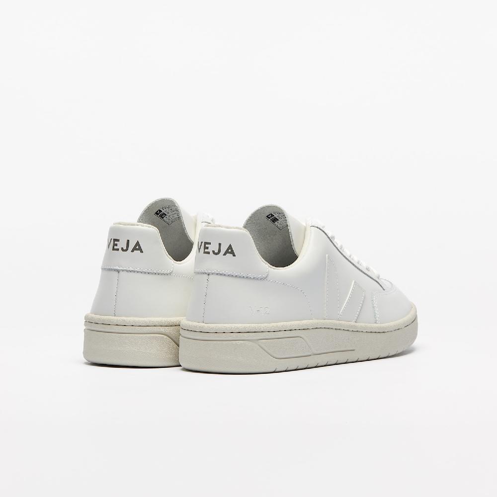 Veja V-12 LEATHER WHITE