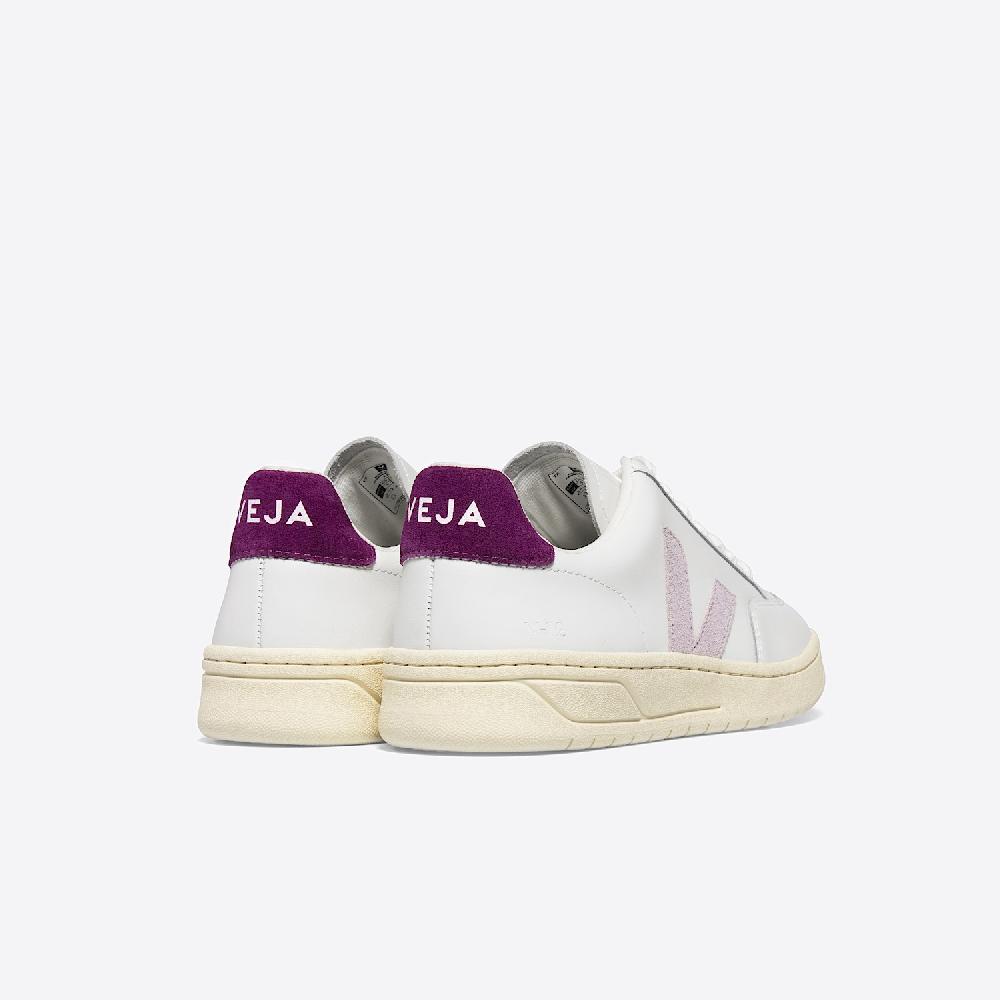 Veja V-12 LEATHER WHITE PARME MAGENTA
