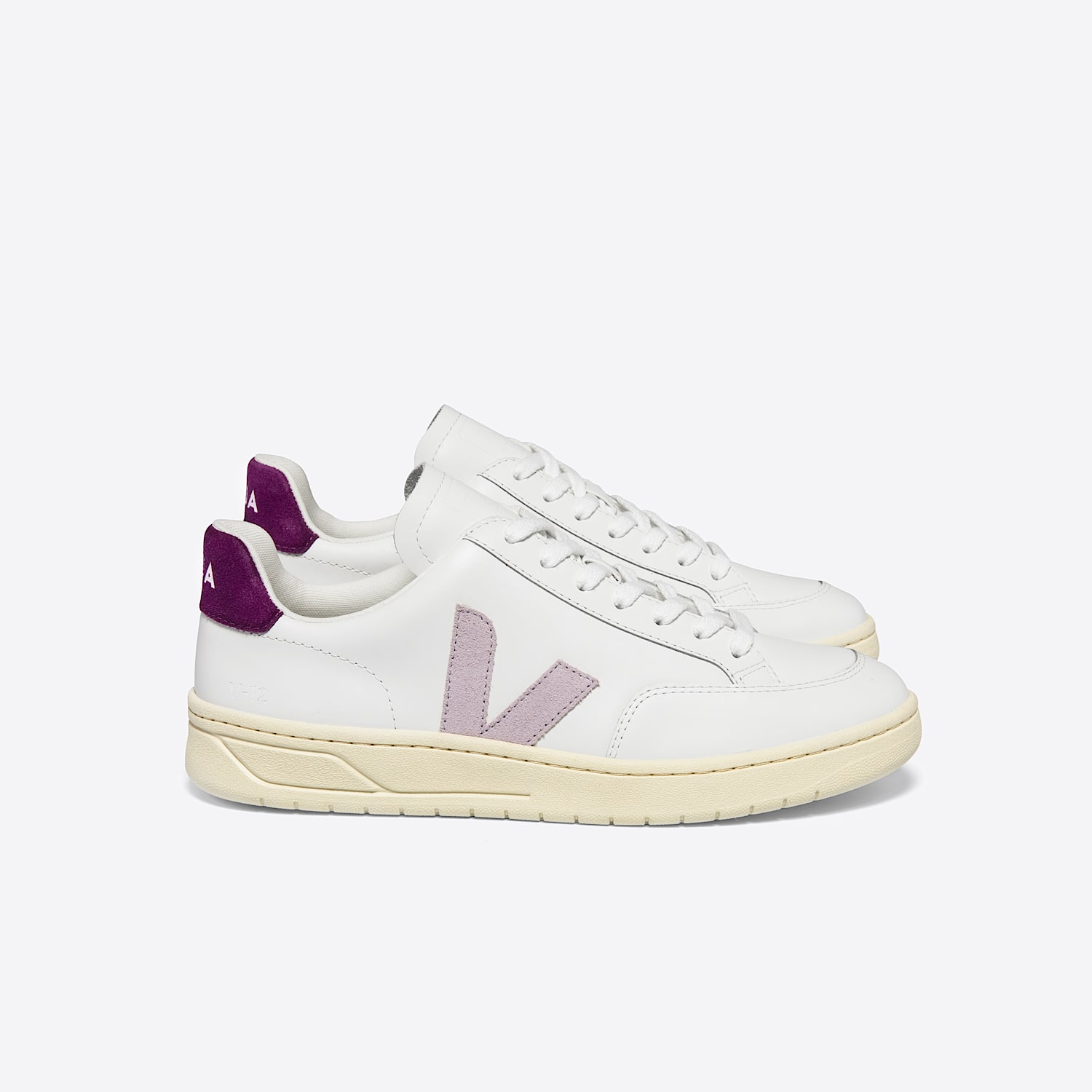 veja V-12 LEATHER WHITE PARME MAGENTA