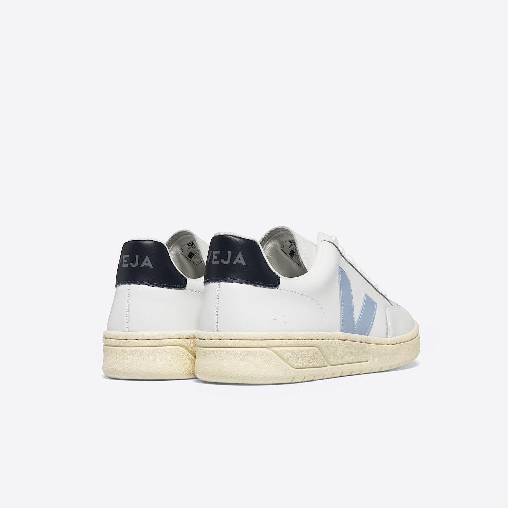 Veja V-12 LEATHER WHITE STEEL NAUTICO