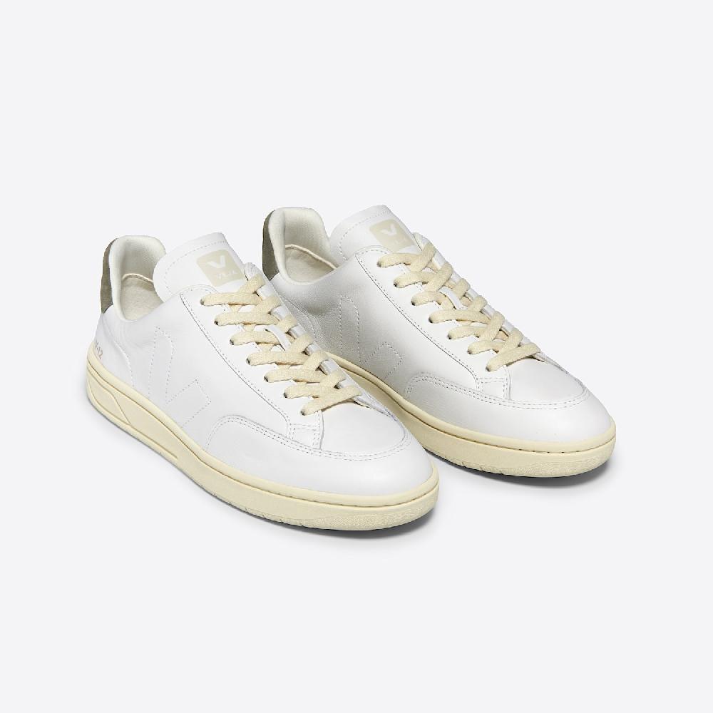 Veja V-12 STITCH LEATHER WHITE KAKI