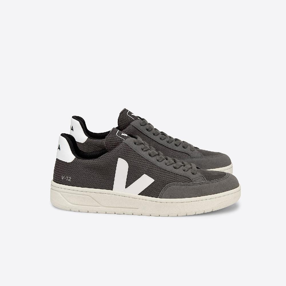 veja V-12 VEGAN B-MESH GRAFITE WHITE