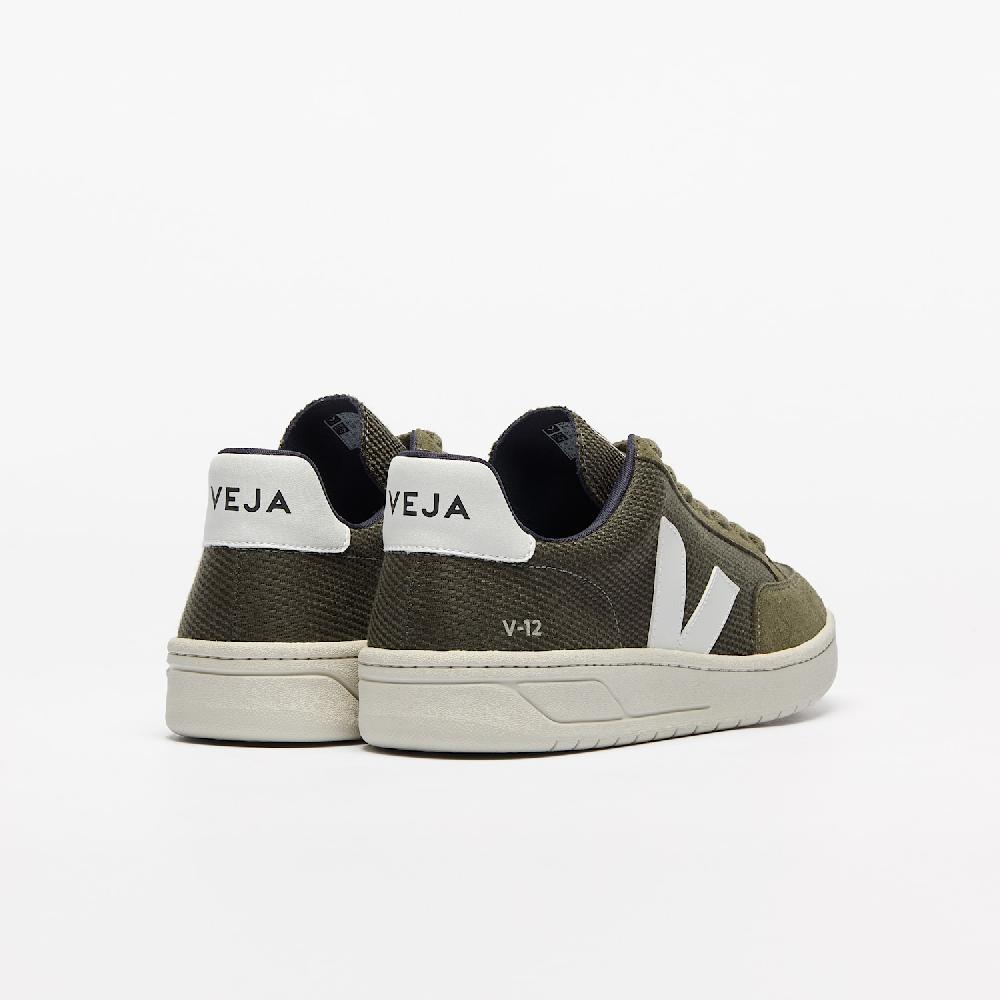 Veja V-12 VEGAN B-MESH OLIVE WHITE