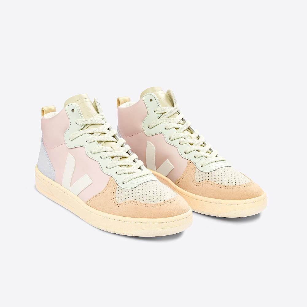 Veja V-15 LEATHER PETALE WHITE MULTICO