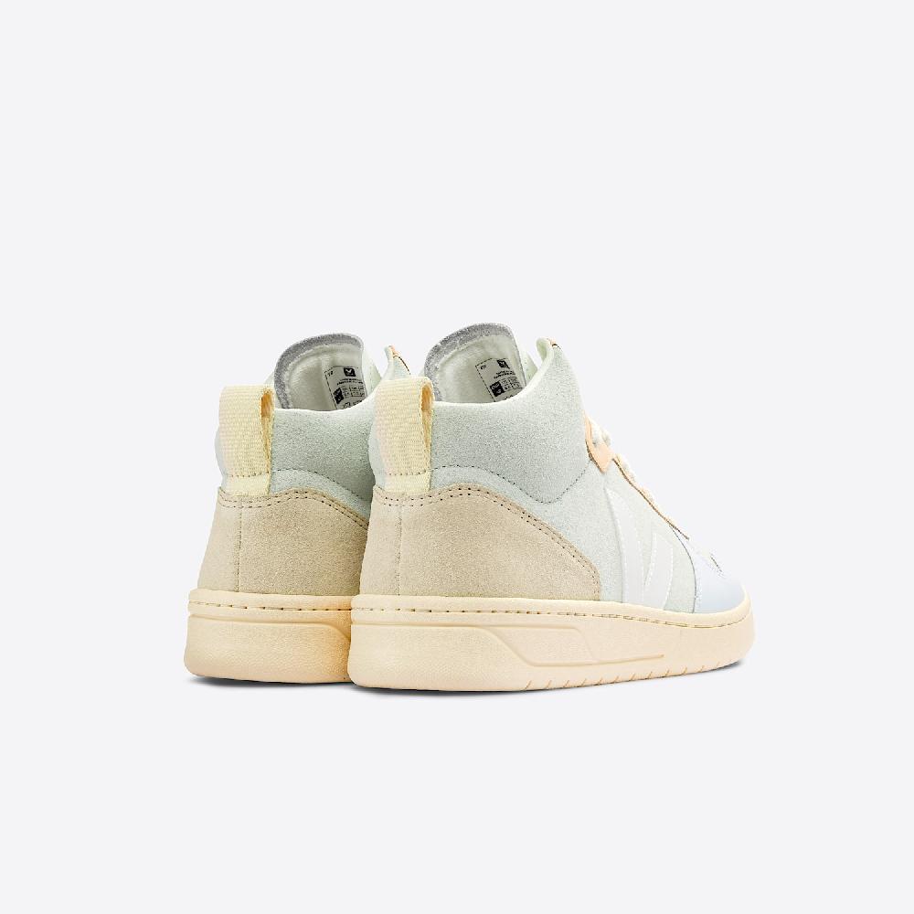 Veja V-15 SUEDE JADE WHITE MULTICO