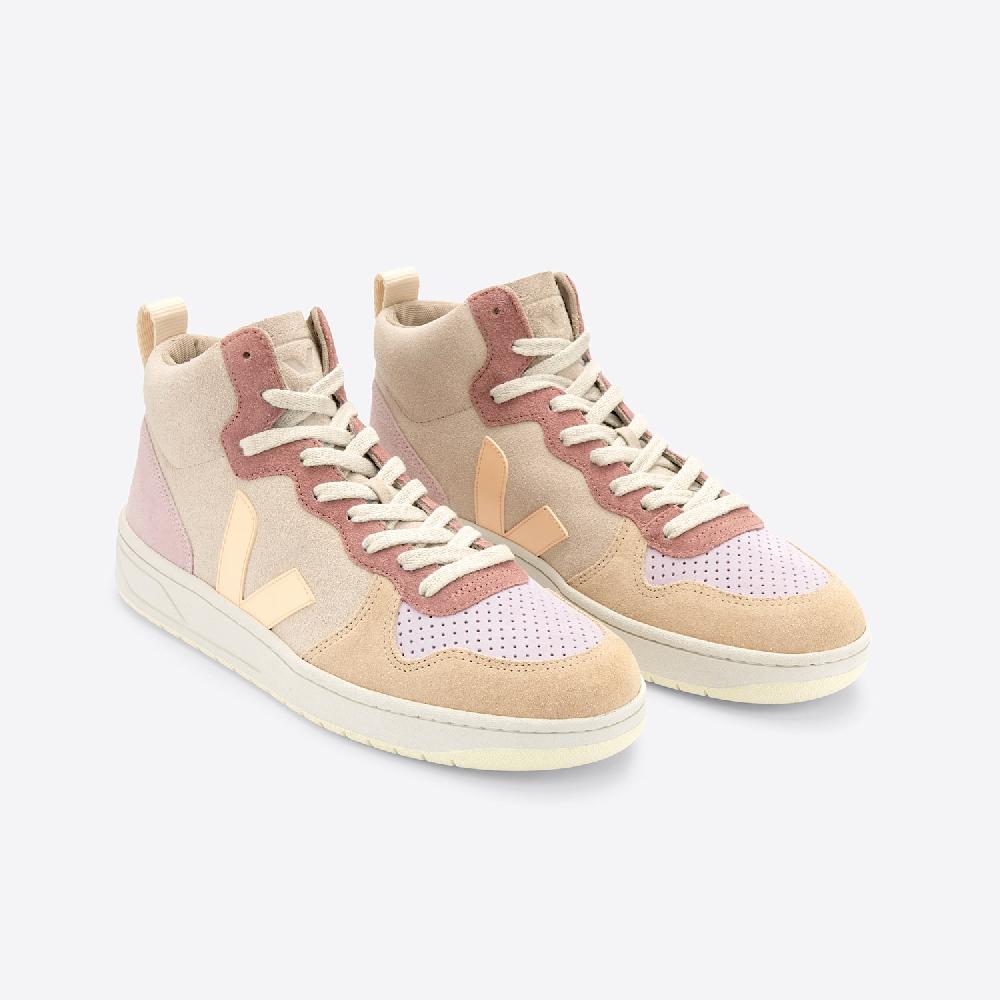 Veja V-15 SUEDE MULTICO PEACH