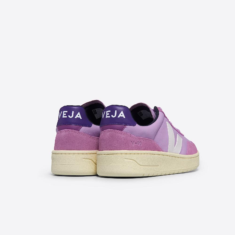 Veja V-90 LEATHER ORCHID WHITE