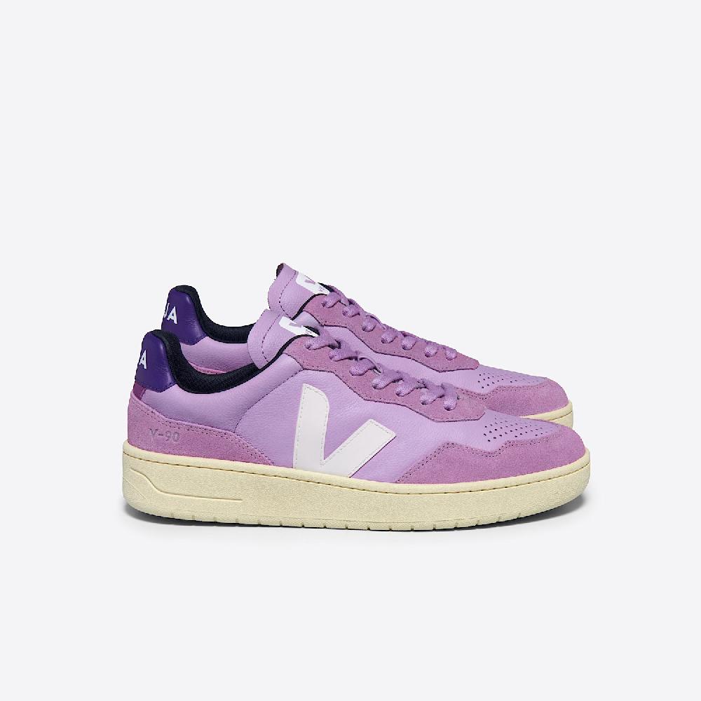 veja V-90 LEATHER ORCHID WHITE