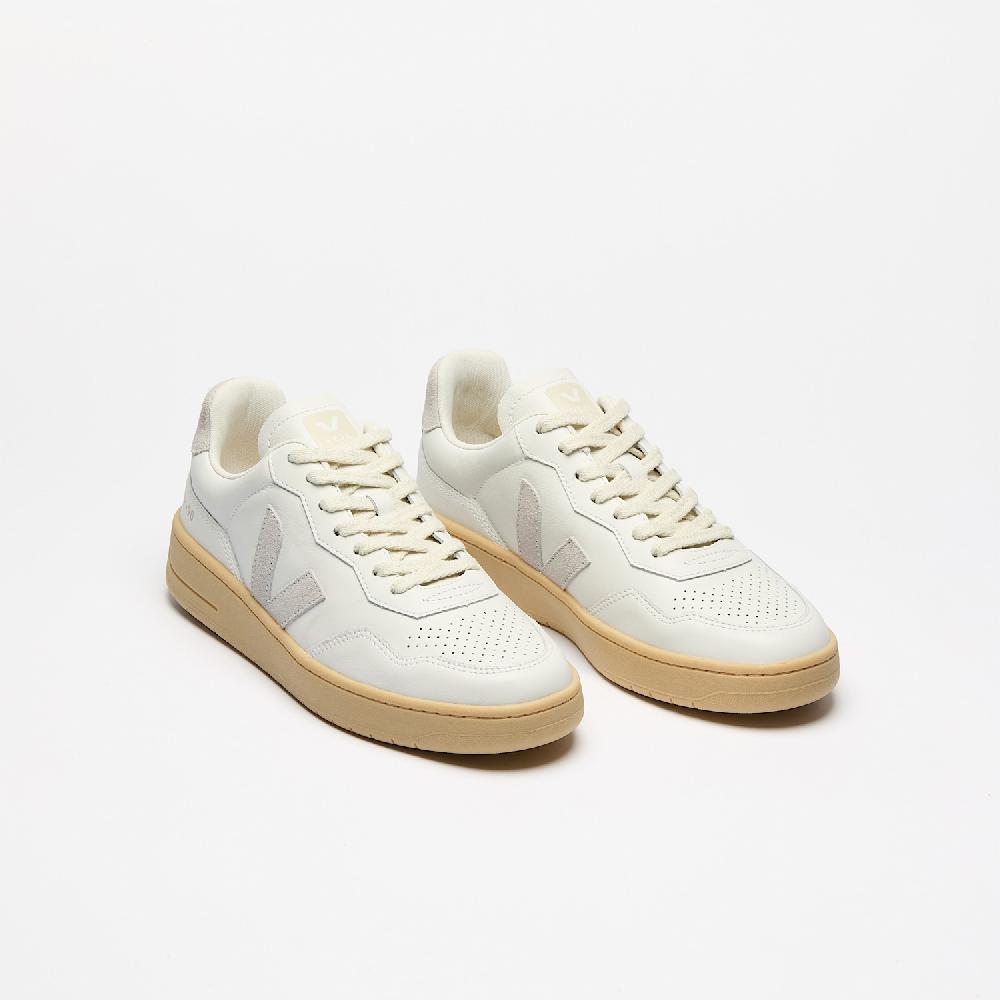 Veja V-90 LEATHER WHITE LIGHT GREY NATURAL