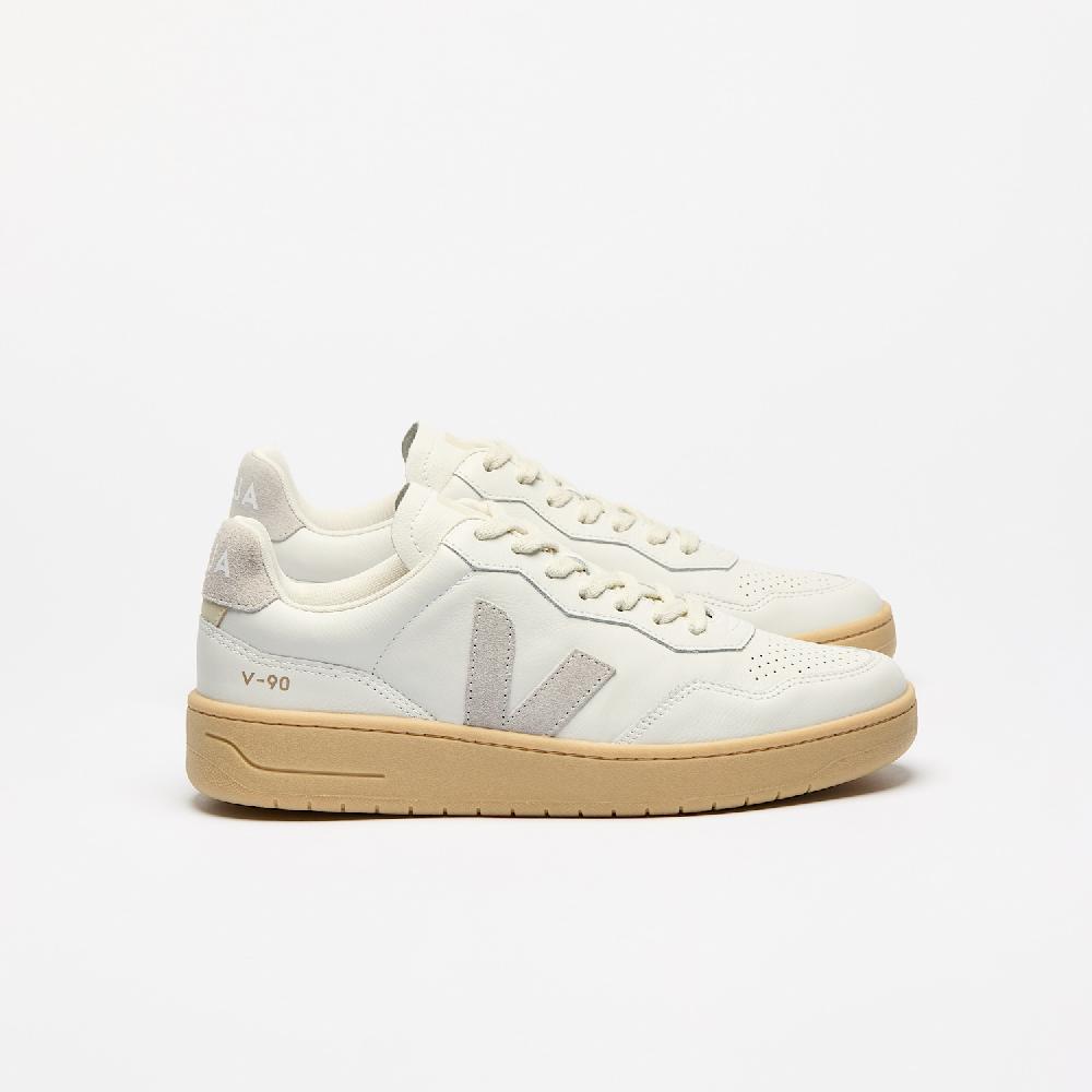 veja V-90 LEATHER WHITE LIGHT GREY NATURAL