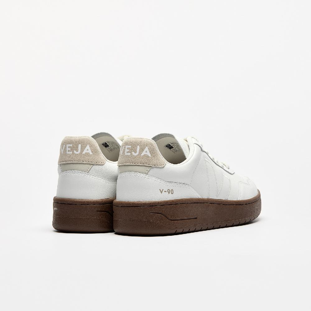 Veja V-90 LEATHER WHITE PIERRE ALMOND
