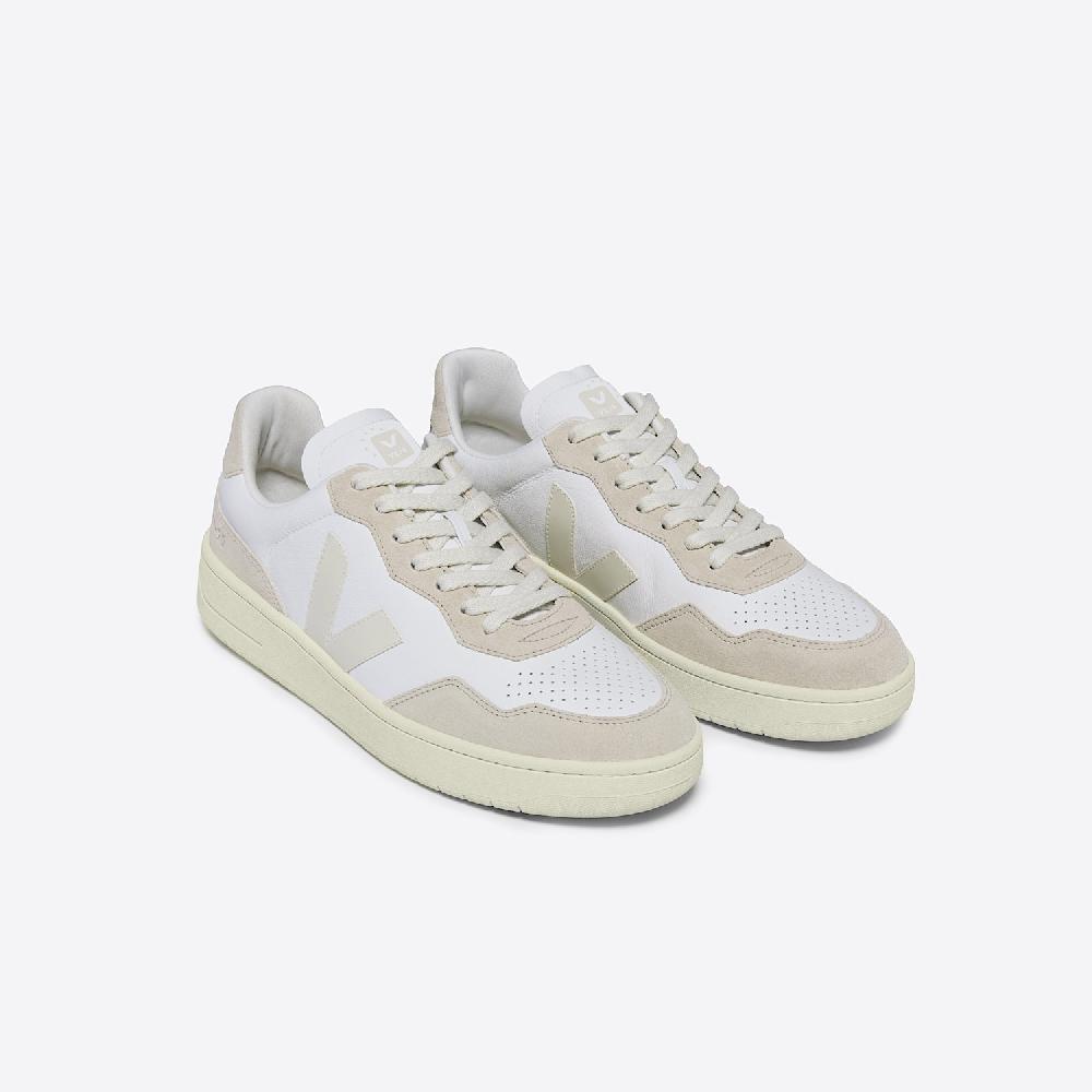 Veja V-90 LEATHER WHITE PIERRE ALMOND