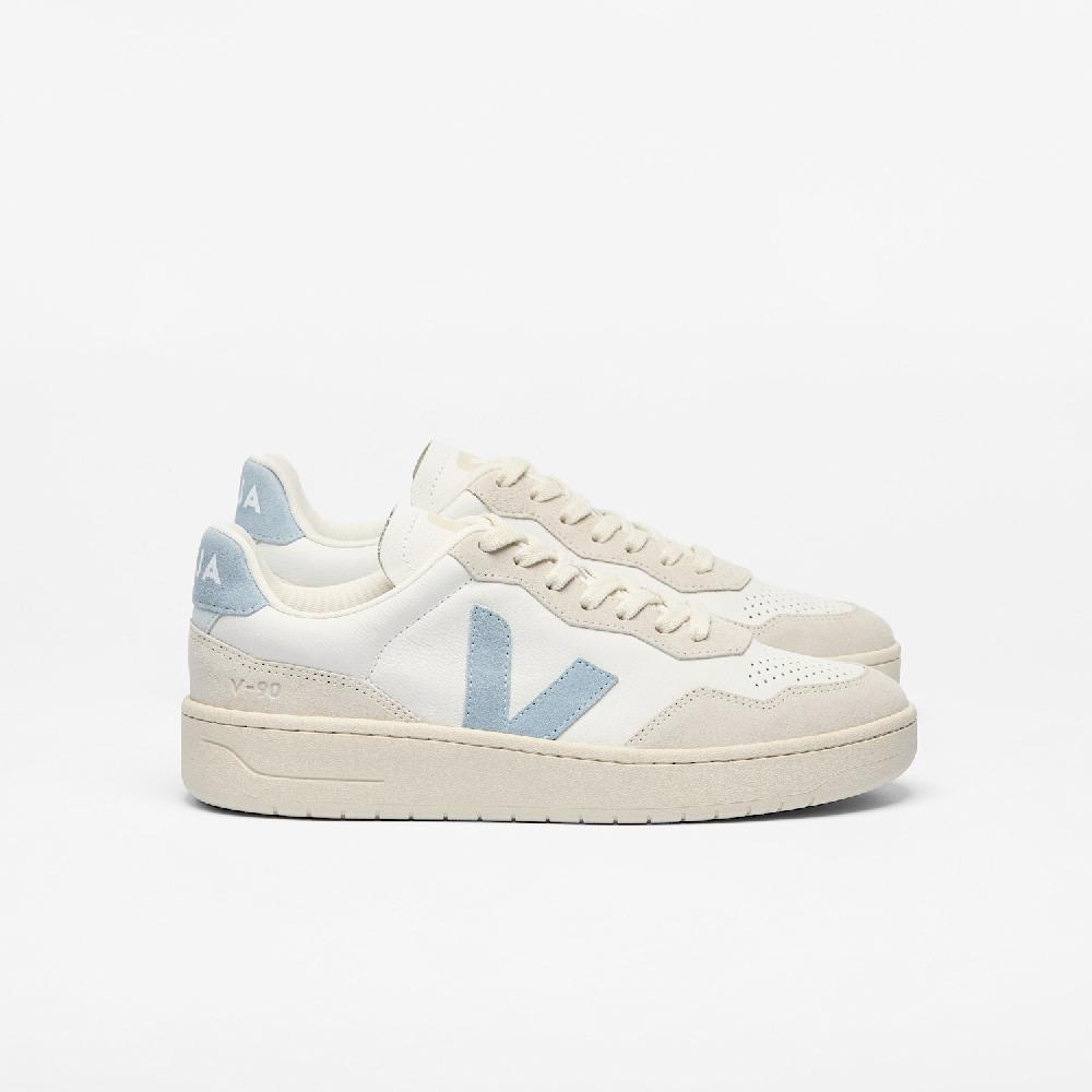 veja V-90 LEATHER WHITE STEEL