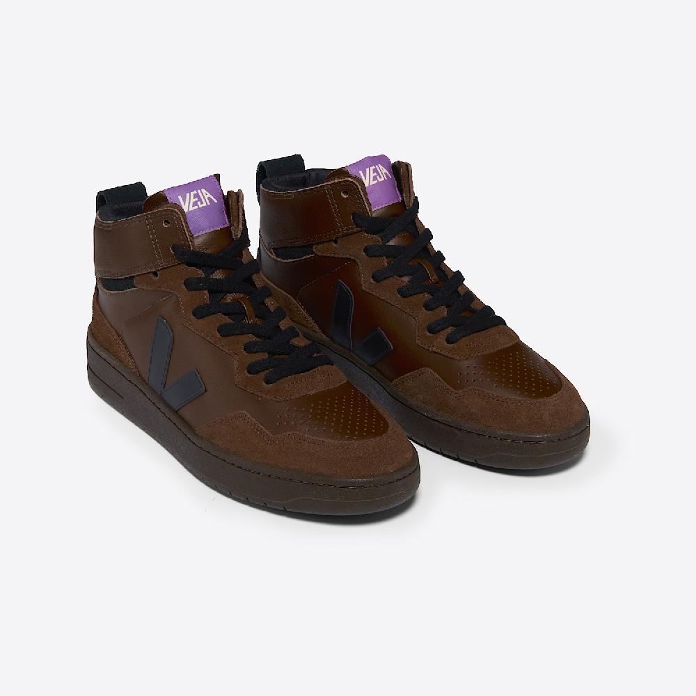 Veja V-95 LEATHER WALNUT BLACK
