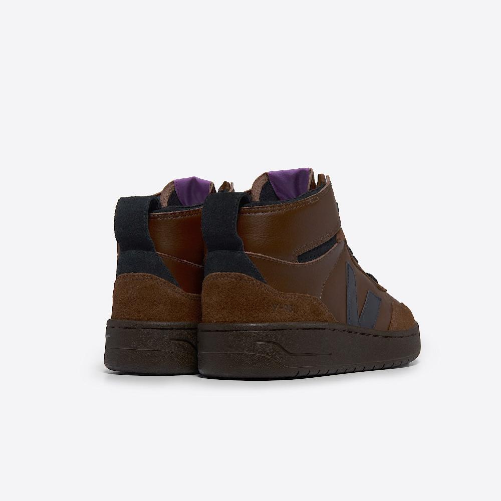 Veja V-95 LEATHER WALNUT BLACK