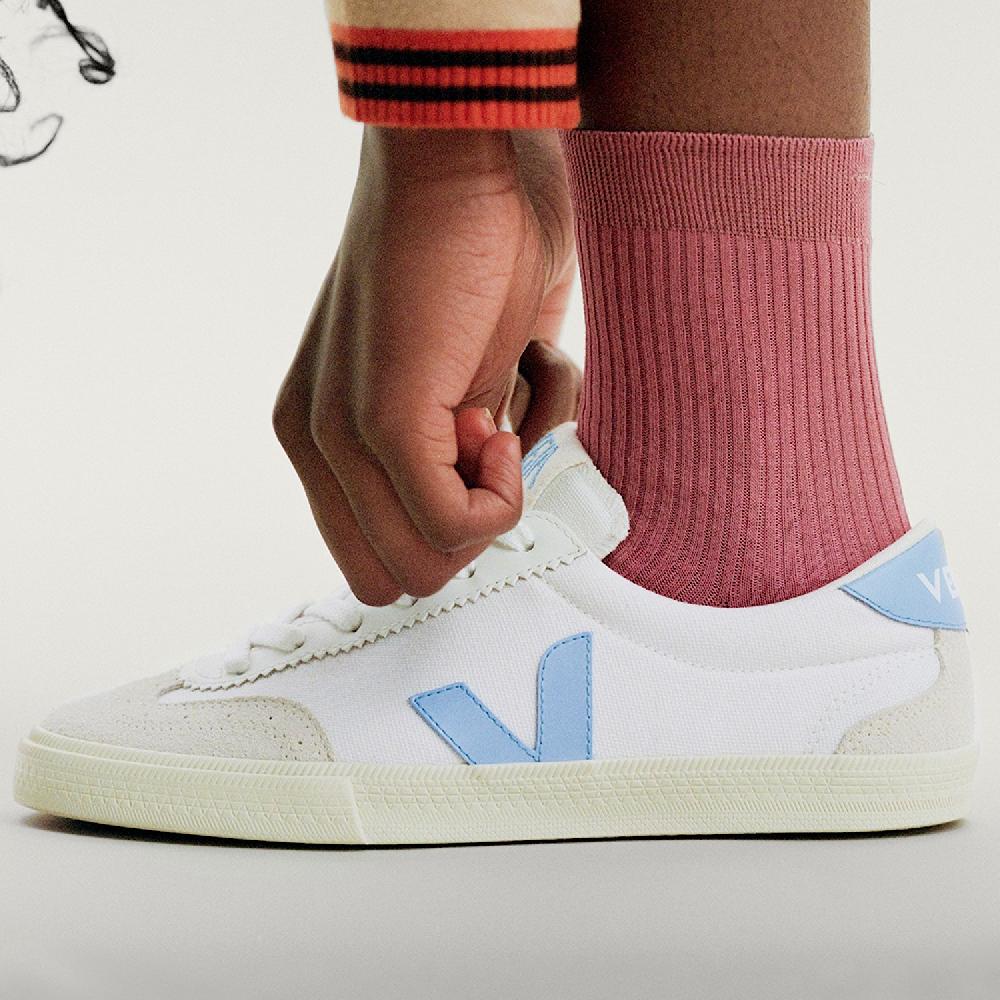 Veja VOLLEY CANVAS WHITE AQUA