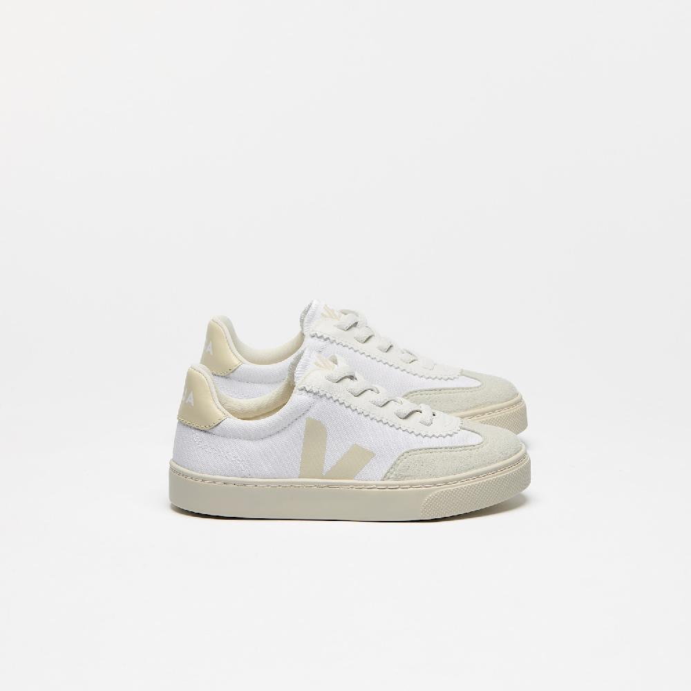 veja VOLLEY ELASTIC LACES CANVAS WHITE CALCAIRE