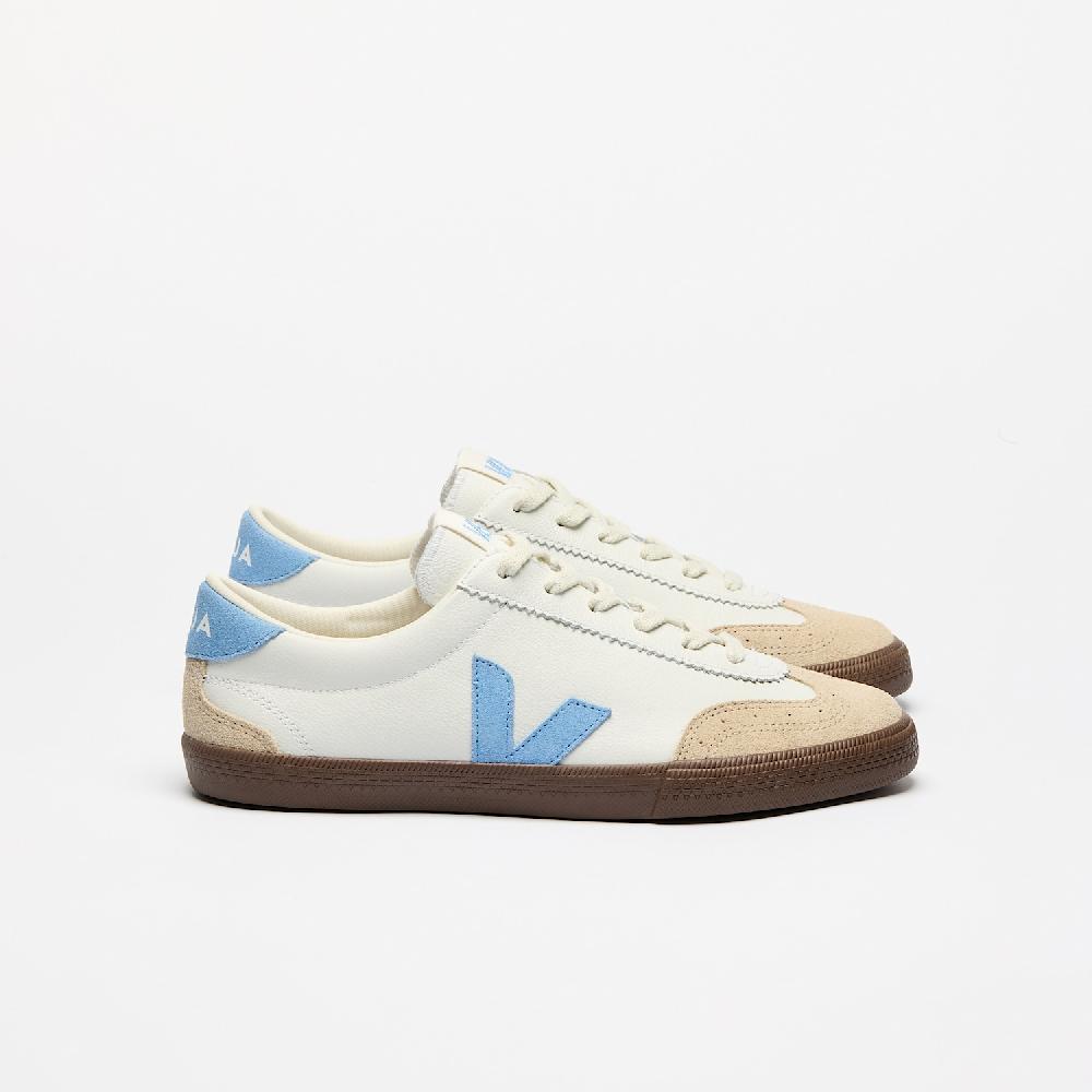 veja VOLLEY LEATHER WHITE AQUA BARK