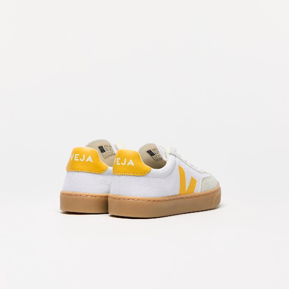 Veja VOLLEY ELASTIC LACES CANVAS WHITE SUNSHINE NATURAL
