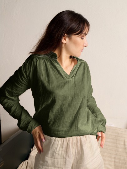 vent du sud chemisier Kaki