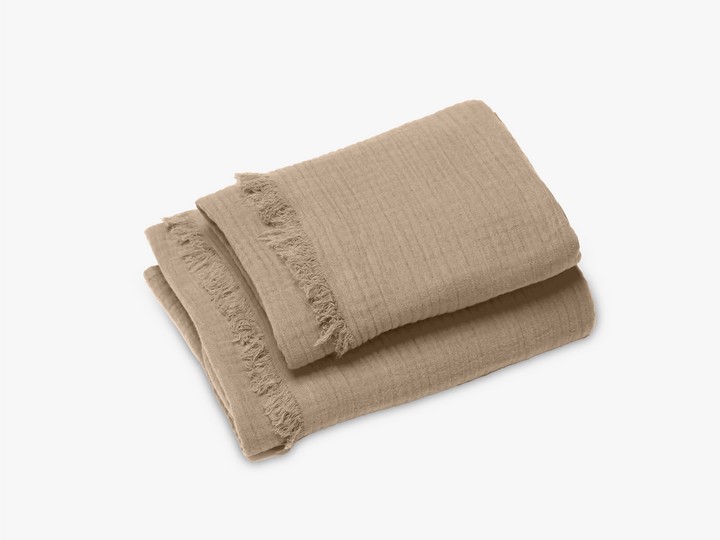 vent du sud drap douche + serviette Camel